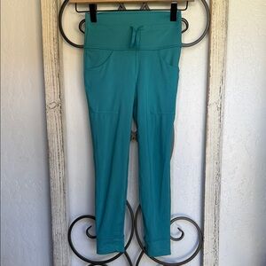 All In Motion | Girl’s Teal High-Waisted Leggings | Size M 7/8